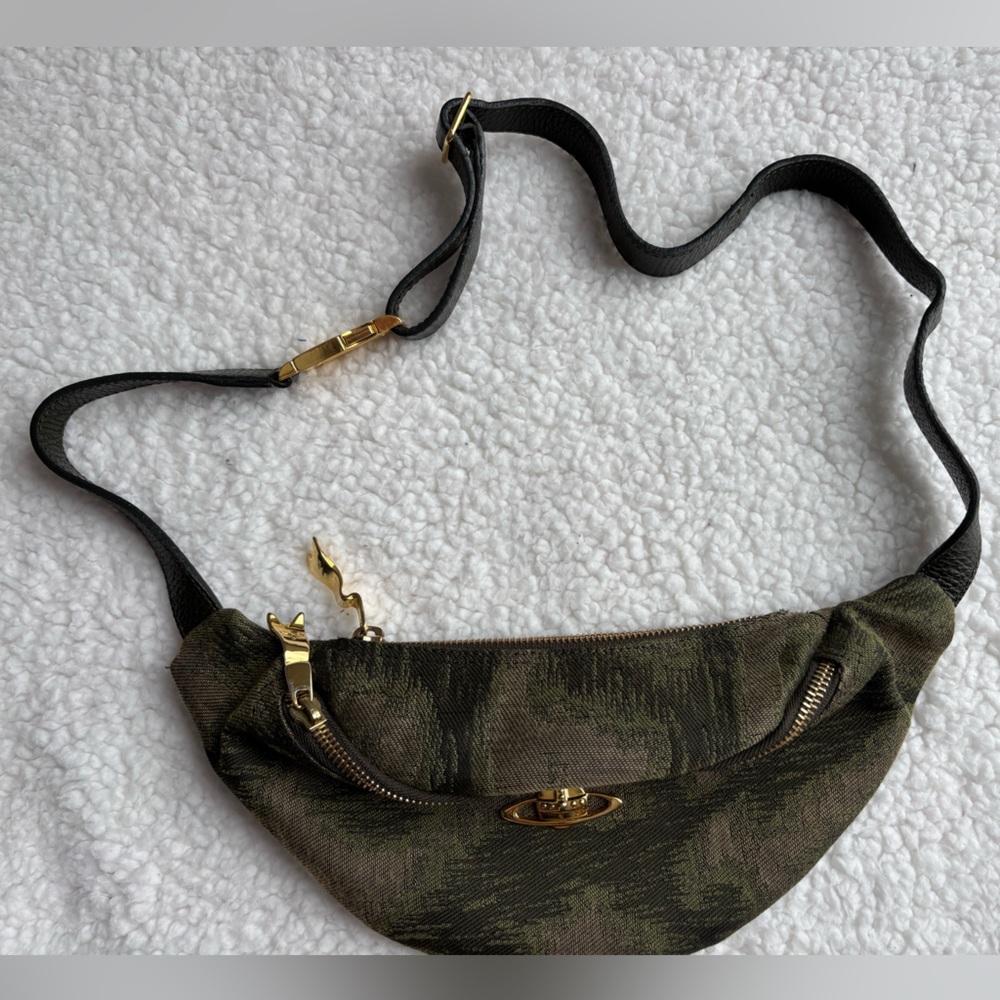 Vivienne Westwood Designer Green Canvas Fanny Waist Belt Bag - Picture 3 of 7